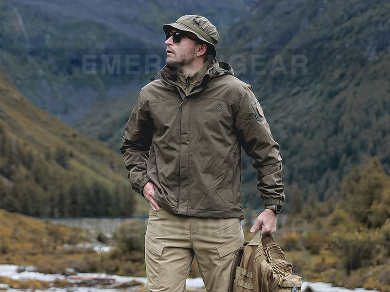 Emersongear Outdoor-Arbeitskleidung, wasserdichte und atmungsaktive taktische Nylonjacke „Ocelot“