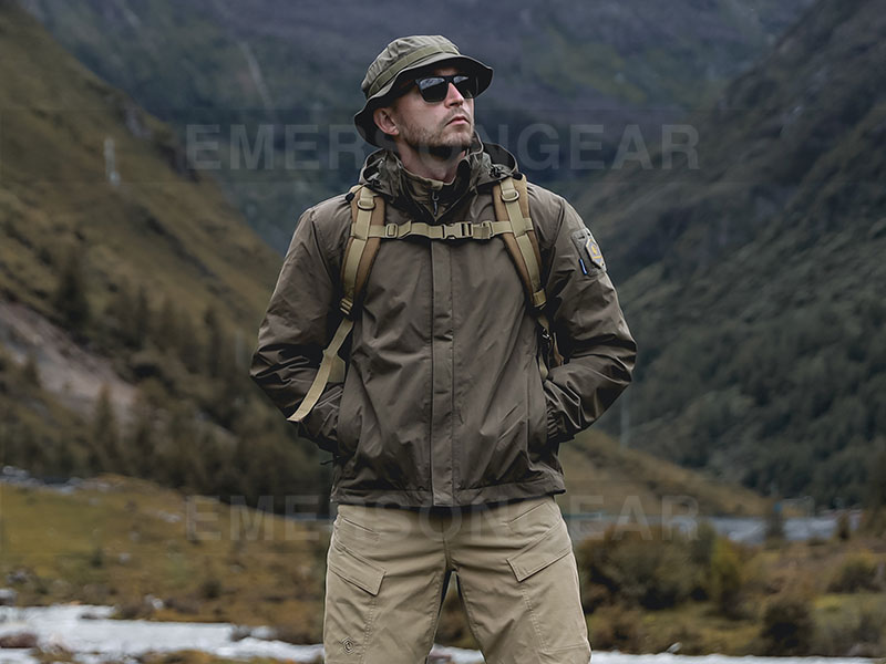 Emersongear Outdoor-Arbeitskleidung, wasserdichte und atmungsaktive taktische Nylonjacke „Ocelot“