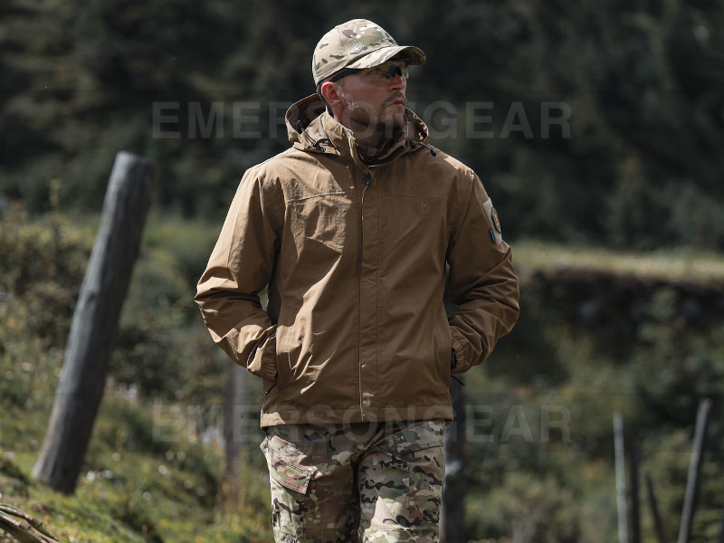 Emersongear Outdoor-Arbeitskleidung, wasserdichte und atmungsaktive taktische Nylonjacke „Ocelot“