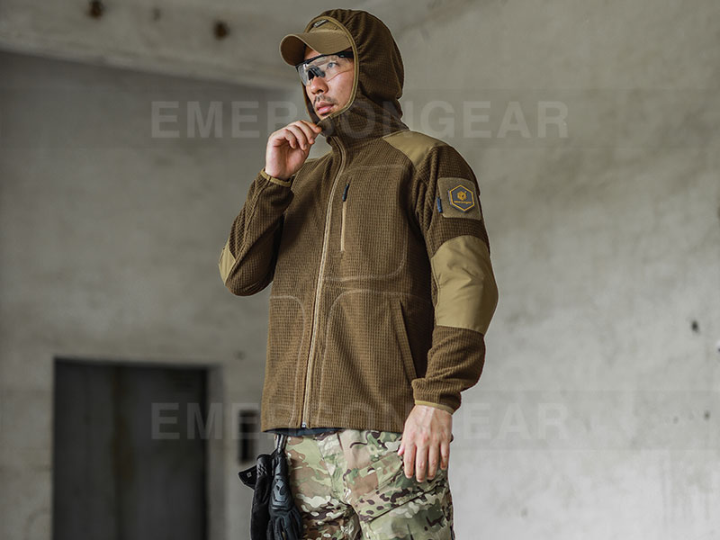 Emersongear Corn Plaid Fleece Outdoor Taktische Kapuzenjacke „Mastiff“